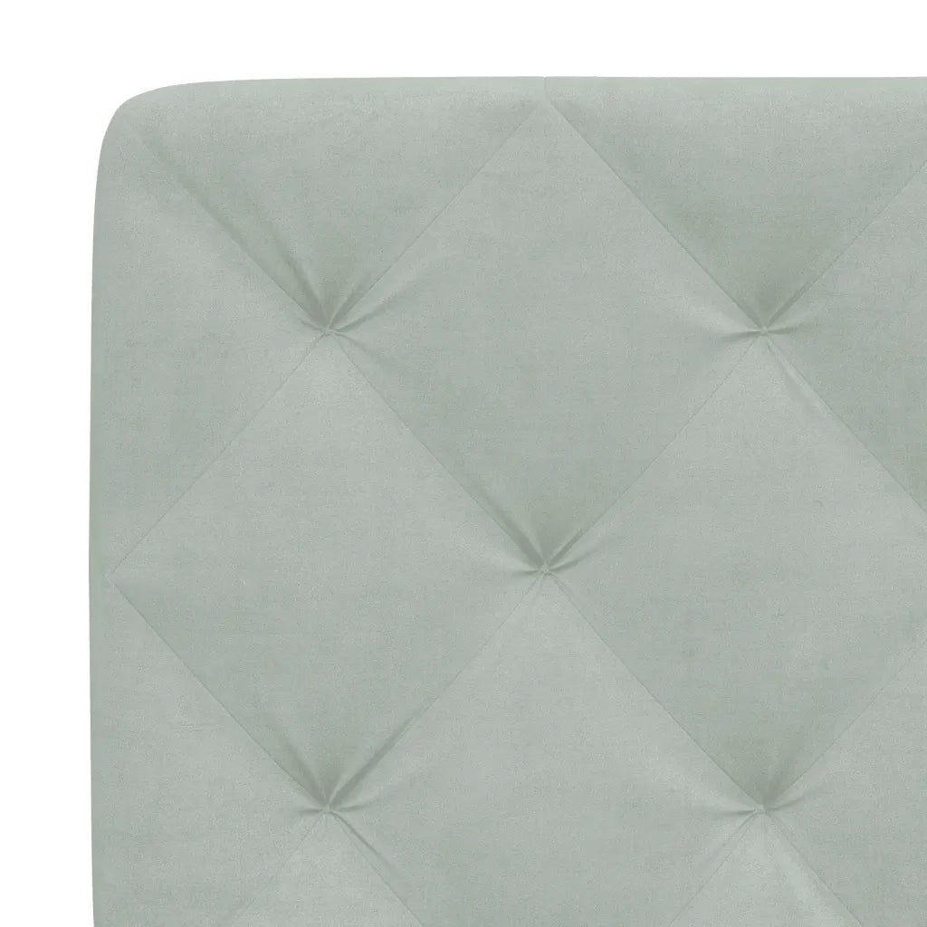 Cuscino Testiera Grigio Chiaro 90 cm in Velluto CFW4057852
