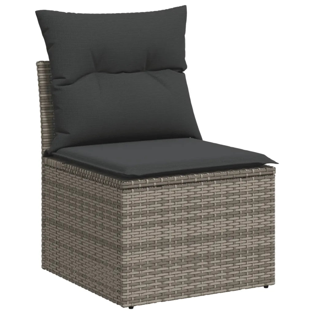 Set Divano da Giardino 8 pz con Cuscini Grigio in Polyrattancod mxl 90577