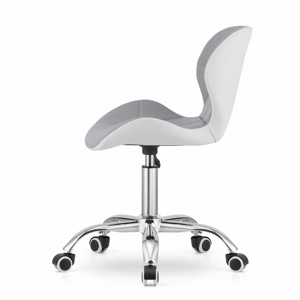 Sedia girevole Valora AVOLA grigia e bianca dal design ergonomico