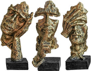 Set di 3 pensieri astratti, 3 set di sculture d'arte astratta con figure decorative, decorazione moderna per casa, decorazione per ufficio, figure decorative moderne, decorazione per parete