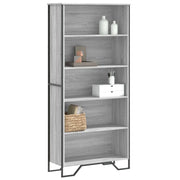 Libreria-Scaffale per Libri-Mobile di Stoccaggio Grigio Sonoma 80x31x169 cm in Truciolato