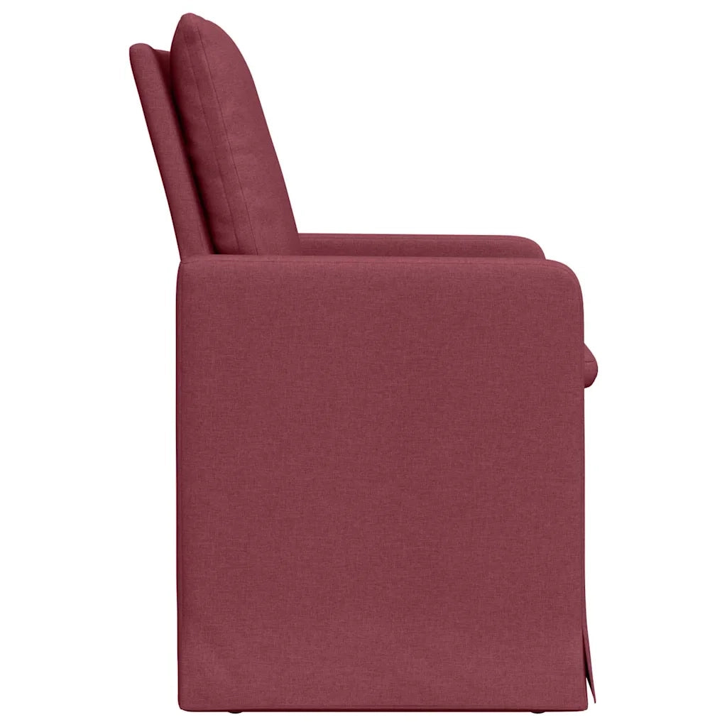 Sedie da pranzo 2 pcs Rosso vino 57 x 67 x 98 cm Tessuto