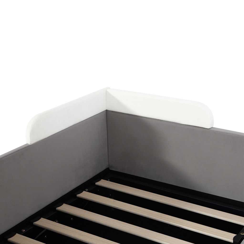 Letto imbottito per bambino con vano contenitore e sponde morbide