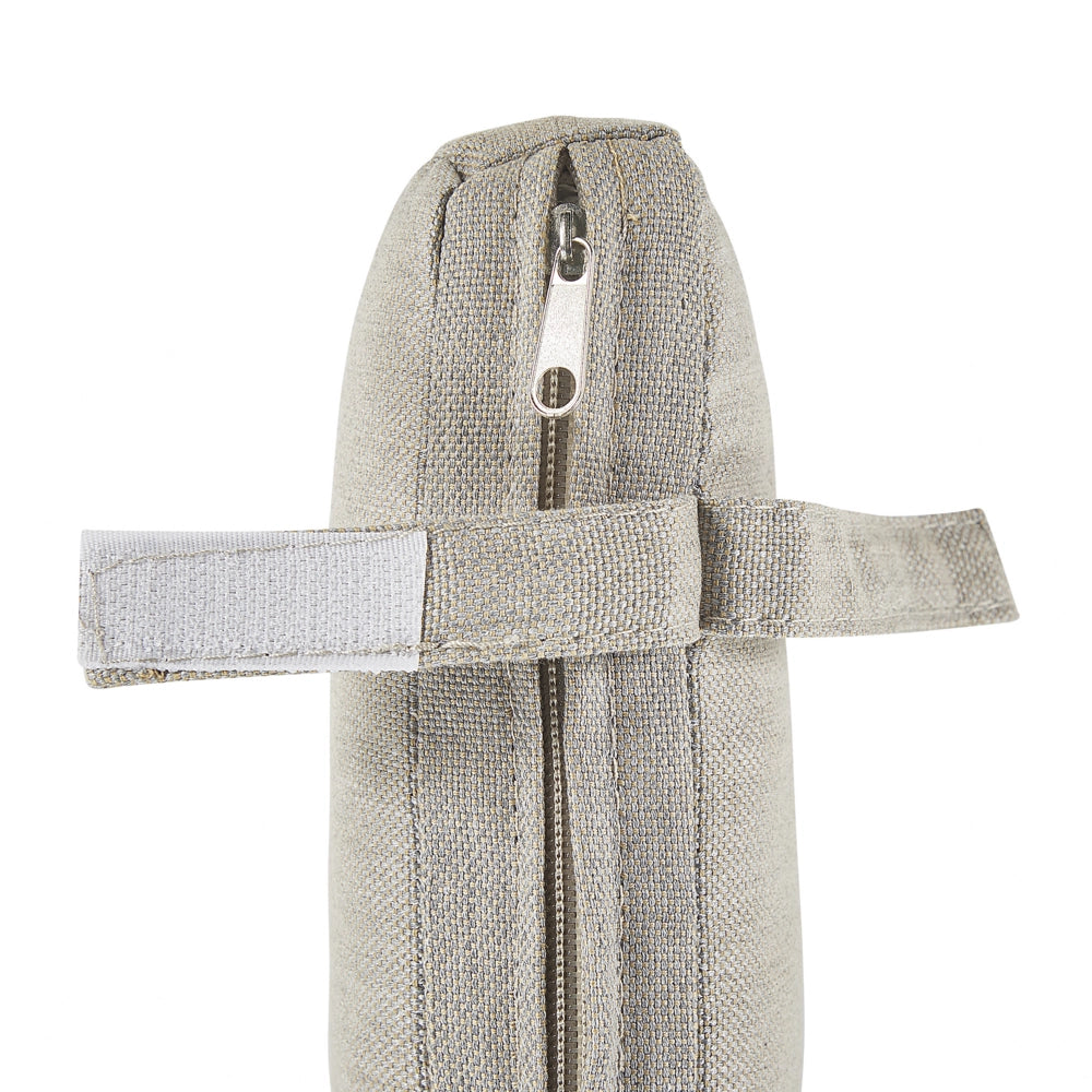 Set di 4 sedie da giardino in alluminio bianco beige con cuscini per sedili con finitura verniciata a polvere per esterni