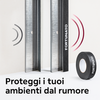 Nastro monoadesivo guarnizione acustica cartongesso 70 mm x 30 m spessore 4 mm