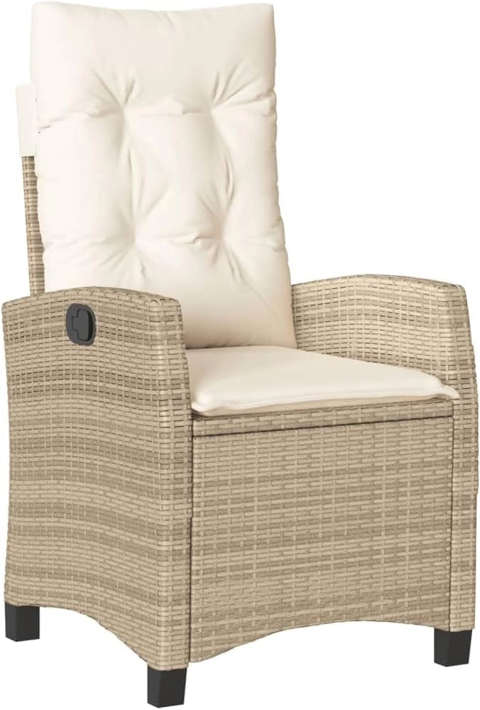 Set da Pranzo da Giardino 7 pz con Cuscini Beige in Polyrattan,Set da Pranzo Esterni,Set Pranzo da Giardino,Set da Pranzo su Patio-3212713