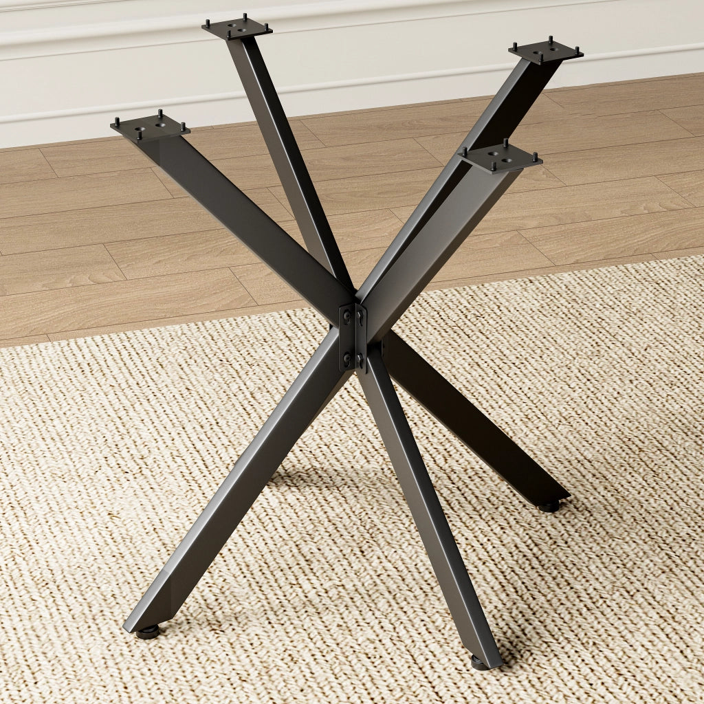 TAVOLO quadrato 80x80x75 cm Nero in ferro e pannello di legno