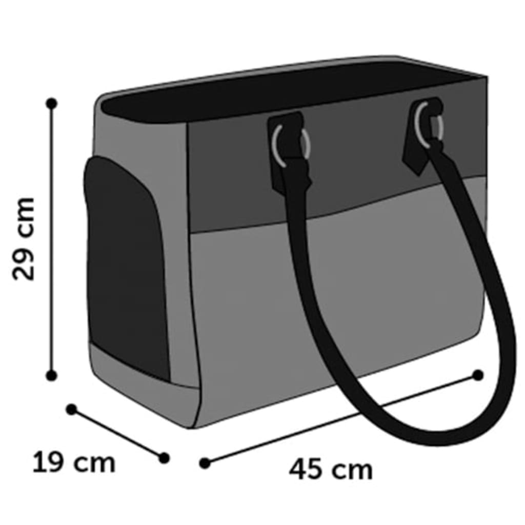 FLAMINGO Borsa Trasportino per Animali Lior Nero 45x19x29 cm 425406