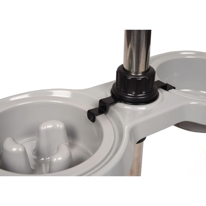 FLAMINGO Supporto con Ciotole Suvi M 1100 ml e 1500 ml Grigio 439641