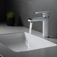 Rubinetto Da Lavabo Rea Bloom White Chrom Low