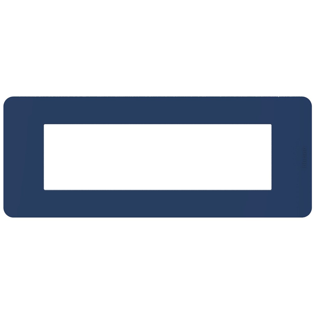 Placca Bticino MatixGO Tones 7 moduli blue JA4807TB