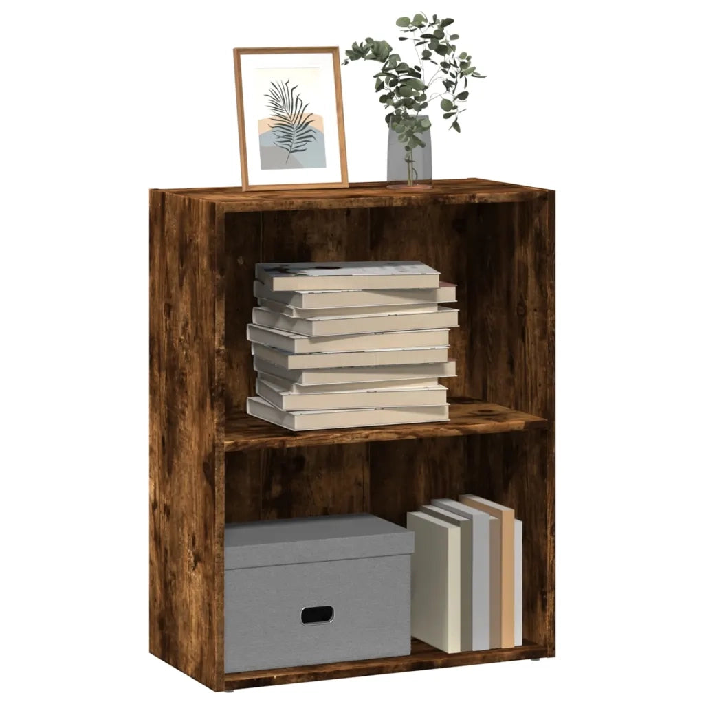 Libreria Rovere Fumo 60x30x77 cm in Legno Multistrato 857894