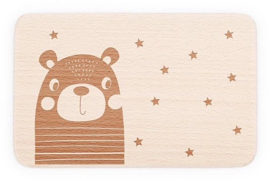 Tavolo da colazione personalizzato - Piatto di taglio in legno graviato - Piastra di taglio per crostini personalizzata - Regalo di battesimo per bambine e bambini - Regali personalizzati per neonati e bambini