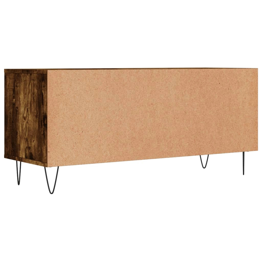 Mobile TV multimediale mensola TV credenza TV sala da pranzo soggiorno camera da letto rovere affumicato 100 x 34,5 x 44,5 cm legno ingegnerizzato marrone 02_0027261