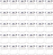 Pacco di 30 mini vasi a forma di zoccolo di 45 ml con coperchi argentati rivestiti di plastisol per spezie, miele, conserve, regali e artigianato