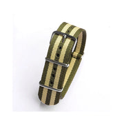 Trade Shop - Cinturino Nylon Universale Ricambio Orologio Larghezza 20mm Verde Beige -