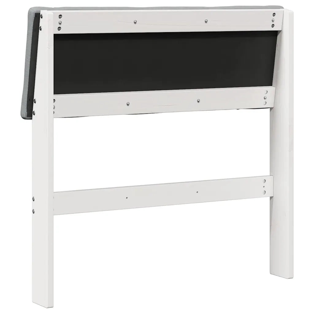 Testiera imbottita-Testiera con Cuscini-Testata Grigio chiaro 75 cm Pino massello 628152