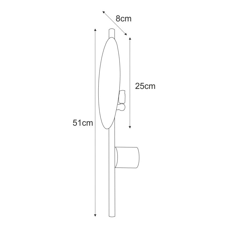 Applique moderna nera in metallo anello G9 Kaja REGA K-4637