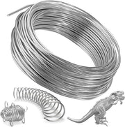 Aluminio flessibile 3 mm x 20 m - filo argenteo per artigianato e gioielleria - filo di legatura per componenti decorativi - sculture DIY.
