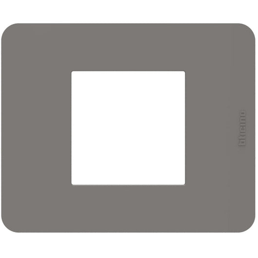 Placca Bticino MatixGO Tones 2 moduli tortora JA4802TD