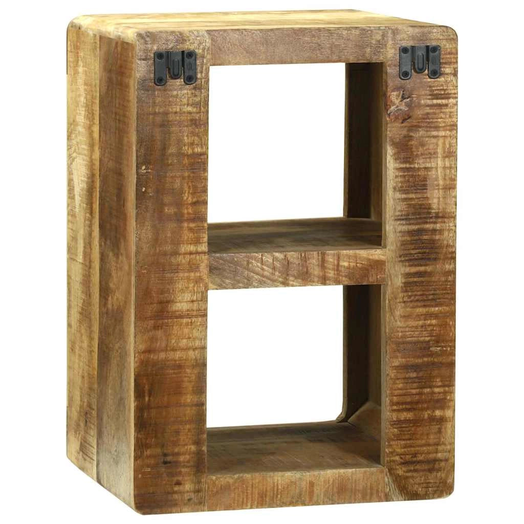 Mobile porta TV rettangolare moderno con contenitore 36 x 30 x 54 cm in legno massello di mango marrone 02_0058081