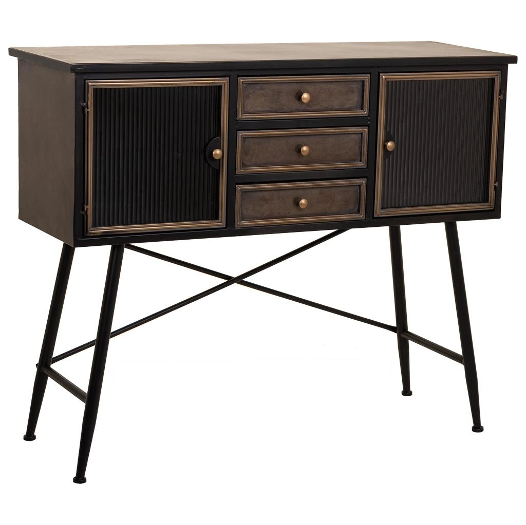 Credenza in metallo marrone 122x42x100h