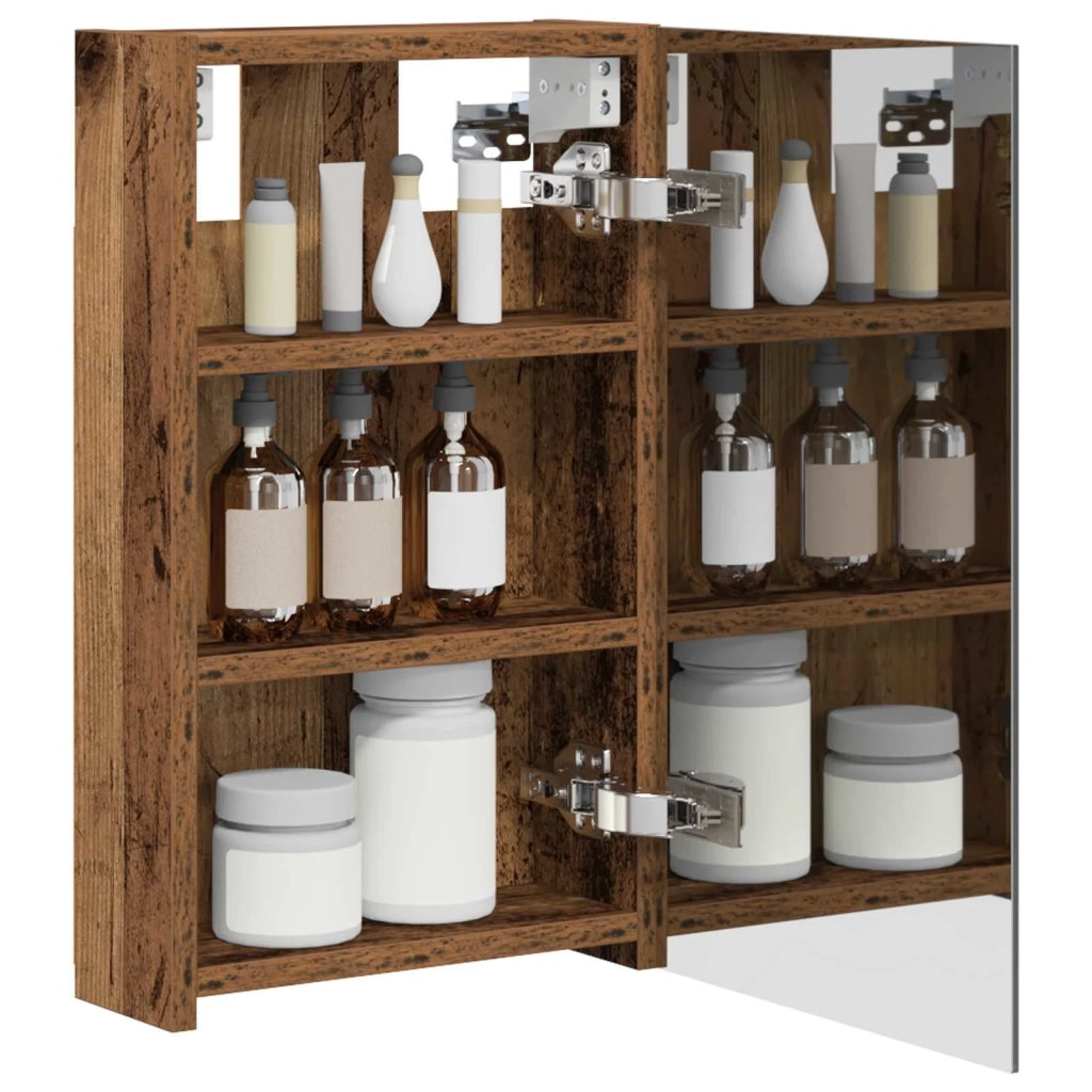 Mobiletto per specchio da bagno Legno vecchio 30 x 10,5 x 50 cm