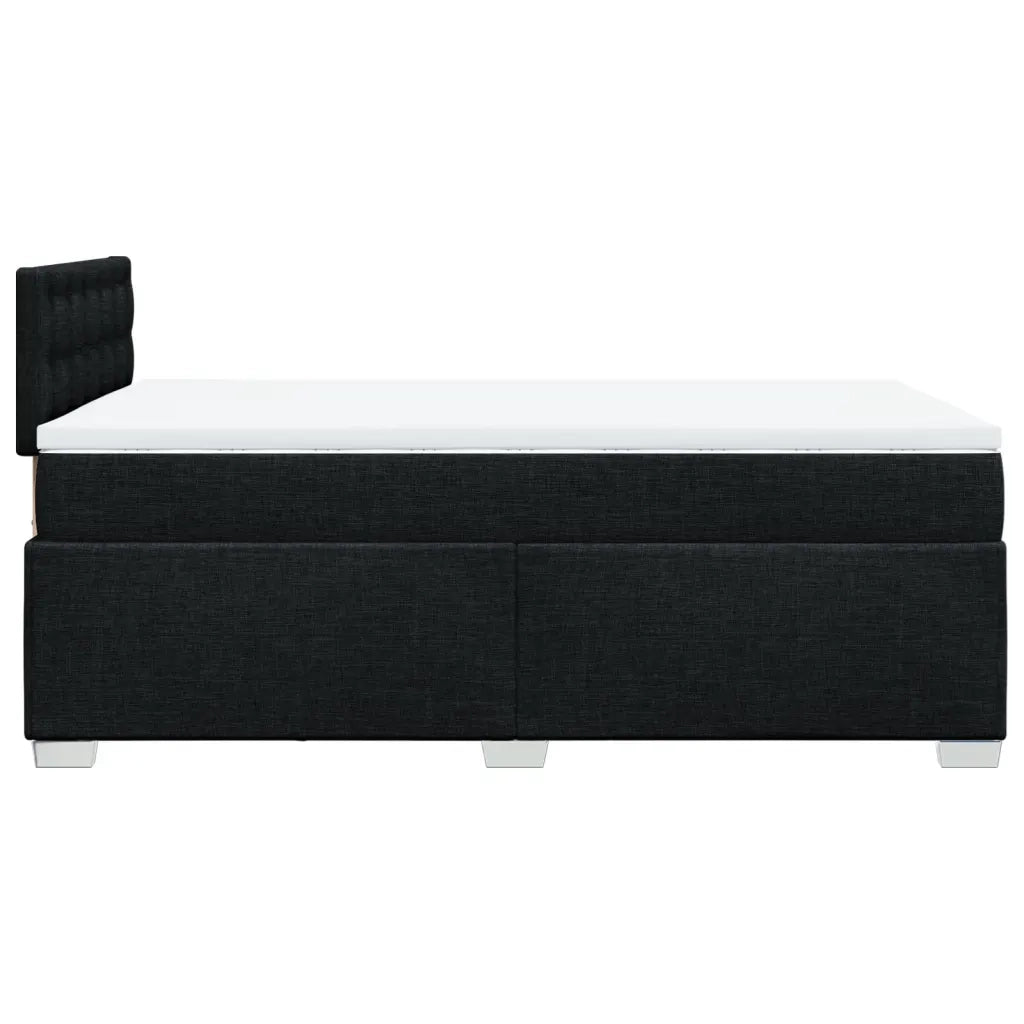 Giroletto a Molle con Materasso Nero 120x190 cm in Tessuto