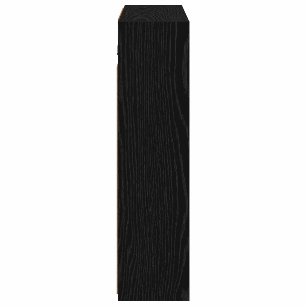Mobiletto per specchio da bagno Rovere Nero 73,5 x 16 x 62,5 cm