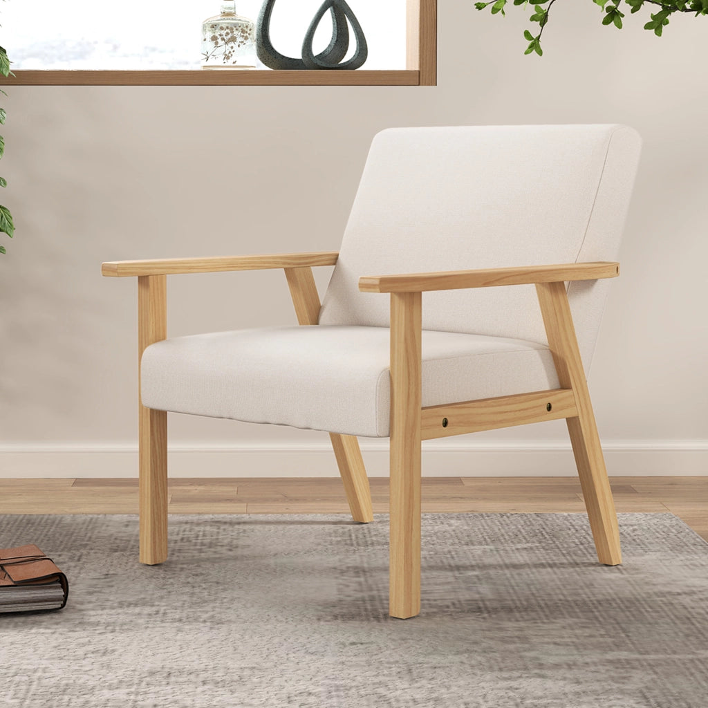 Poltrona in tessuto ¨C zephmum ¨C crema 64x70x72 cm