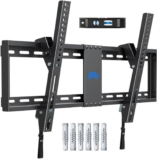 Montaggio per TV a muro regolabile per la maggior parte delle TV LED, LCD, OLED e plasma da 37 a 70 pollici, fino a VESA 600x400 mm e 60 kg, inclusa viti da parete Fischer, montaggio per TV a muro regolabile MD2268-LK-02 nero