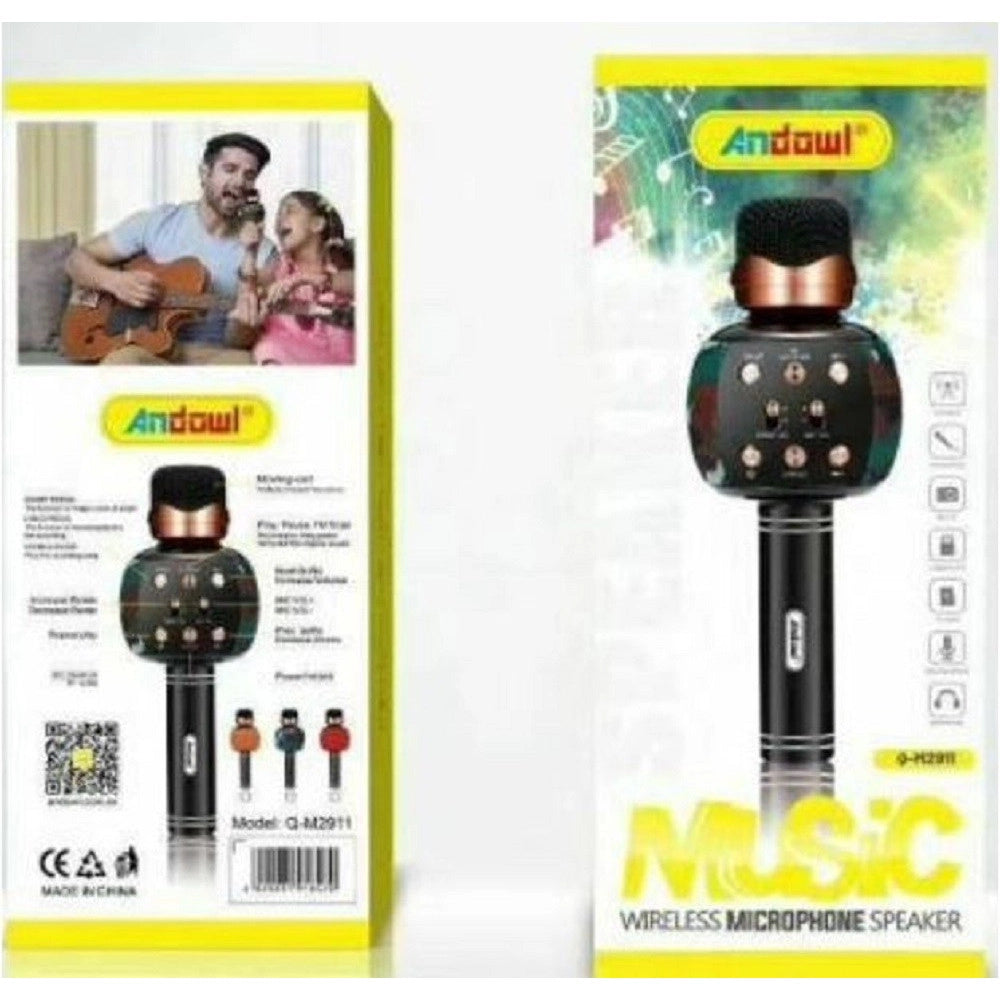 Trade Shop - Altoparlante Microfono Wireless Ricaricabile Bluetooth Fm Radio Musica Q-m2911 -