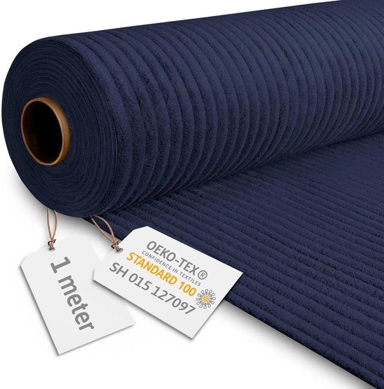 Tessuto Corduroy Venduto per Metro Peso 380 g/m2 - Tessuto per Mobili Corduroy Venduto per Metro 140 cm Largo - Tessuto per Mobili Venduto per Metro - Tessuto Corduroy Largo Venduto per Metro Blueberry Pie 1M