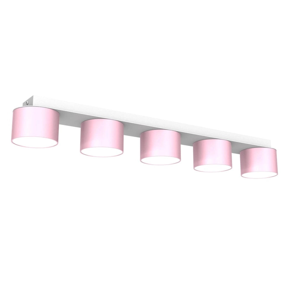 Plafoniera Milagro Dixie MLP7557 rosa in metallo 5xGX53