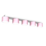 Plafoniera Milagro Dixie MLP7557 rosa in metallo 5xGX53