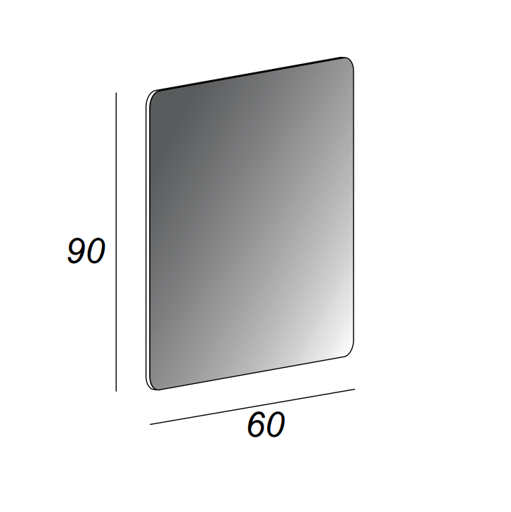 Specchio filo lucido Made in Italy 54047