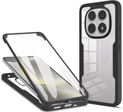 Hoesa protettivo trasparente shockresistente per Xiaomi Redmi Note 14 Pro 5G, TPU Premium + PC, copertura protettiva con schermo integrato e protezione contro graffi.