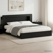 Telaio del letto con storage con cassetto Nero 200 x 200 cm 3433690