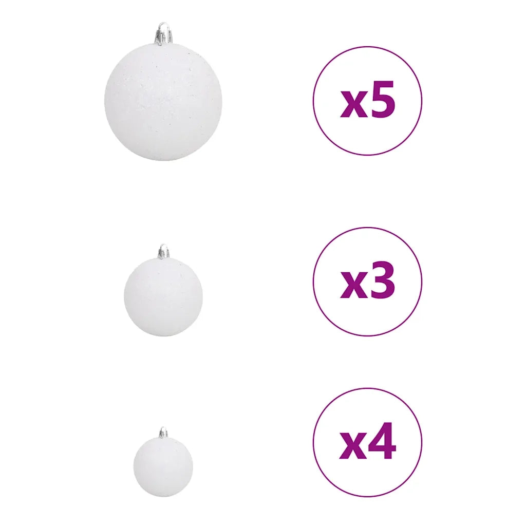 vidaXL Albero di Natale snodato Bianco 150 cm PVC