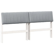 Testiera | Testata imbottita Grigio chiaro 150 cm Pino massello