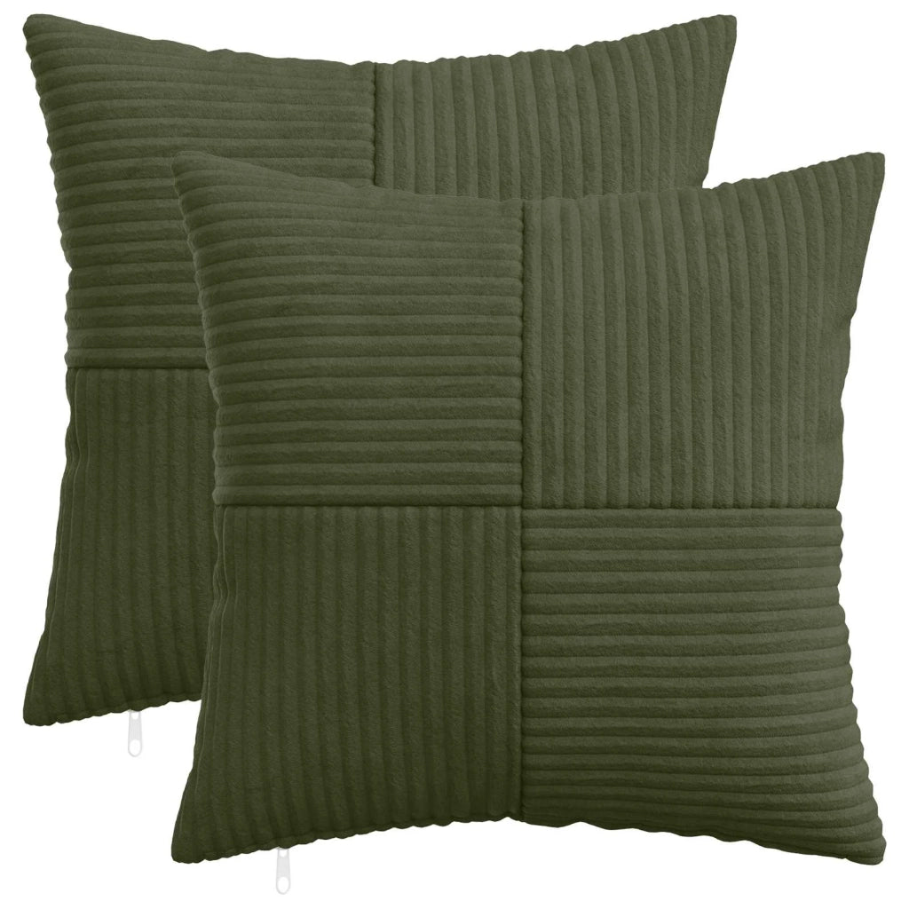 Federa 2 pcs ALMELO Verde 40 x 40 cm corduroy 914203