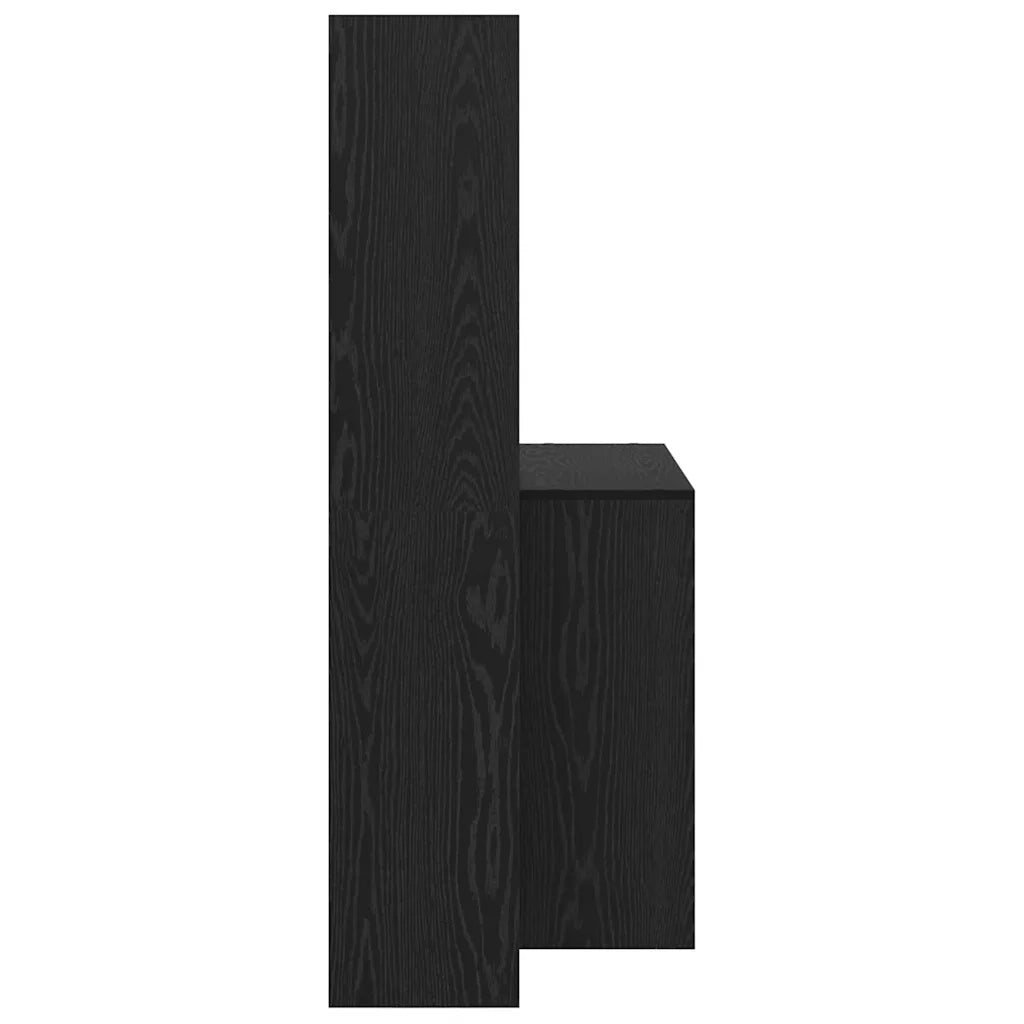 Scrivania Rovere Nero 138,5 x 55 x 143 cm Legno multistrato 3337250