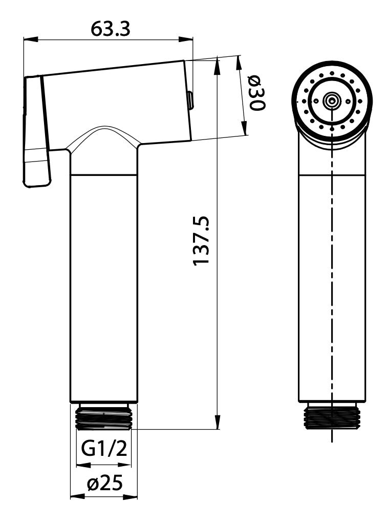 Set doccia idroscopino nero opaco in ottone con presa acqua e miscelatore