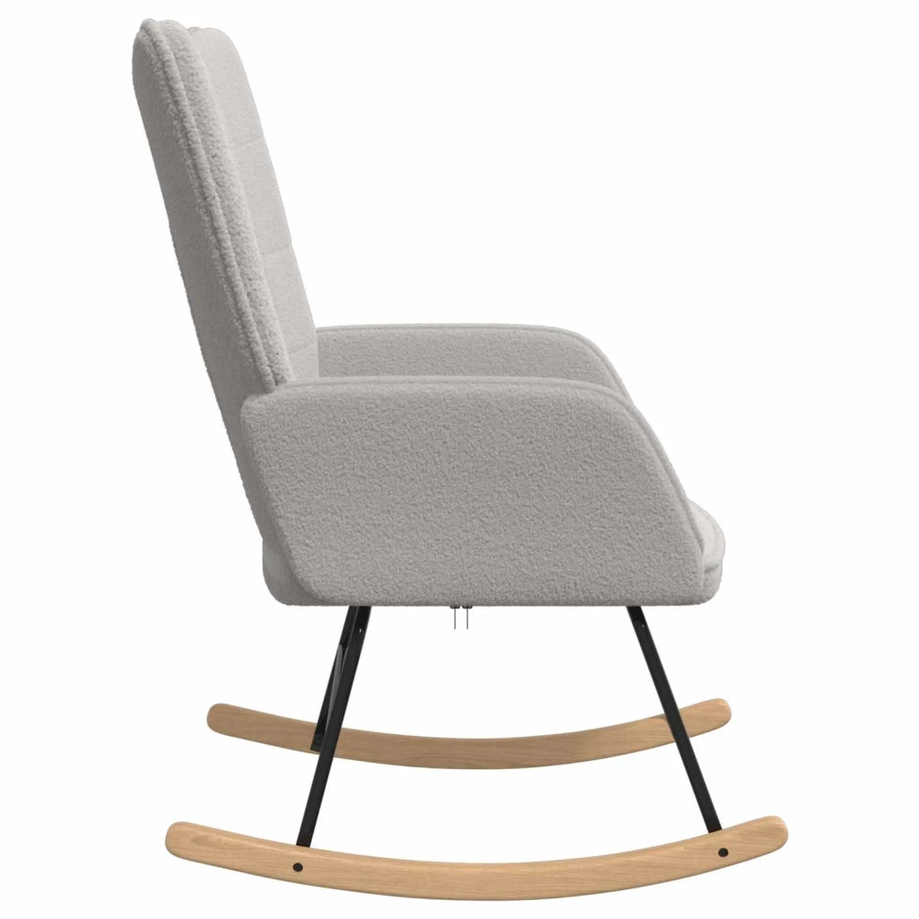 Sedia a dondolo Grigio chiaro Tessuto Sherpa 42001783