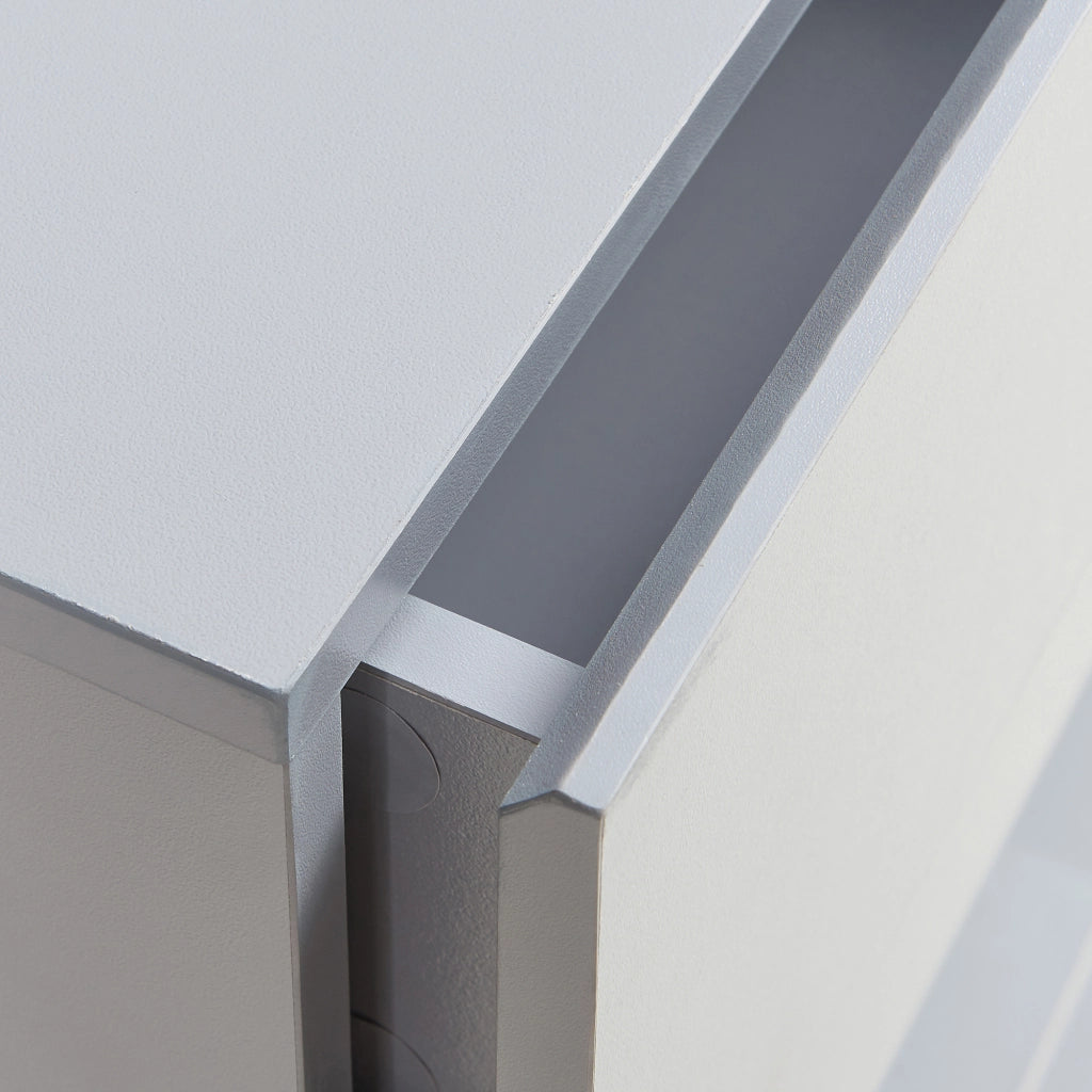 Comodino da Parete Ampfing con 2 Cassetti 40x29x30 cm Grigio Chiaro [en.casa]