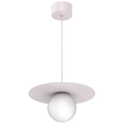 Lampada a sospensione Flat sfera 1xE27 cashmere bianca Luminex