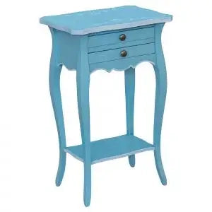Porta telefono in legno Shabby chic mod francesino colore azzurro anticato decorato provenzale