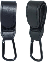 Due attacchi per passeggino nero - contenitore per pannolino e portabagagli - accessori per passeggino