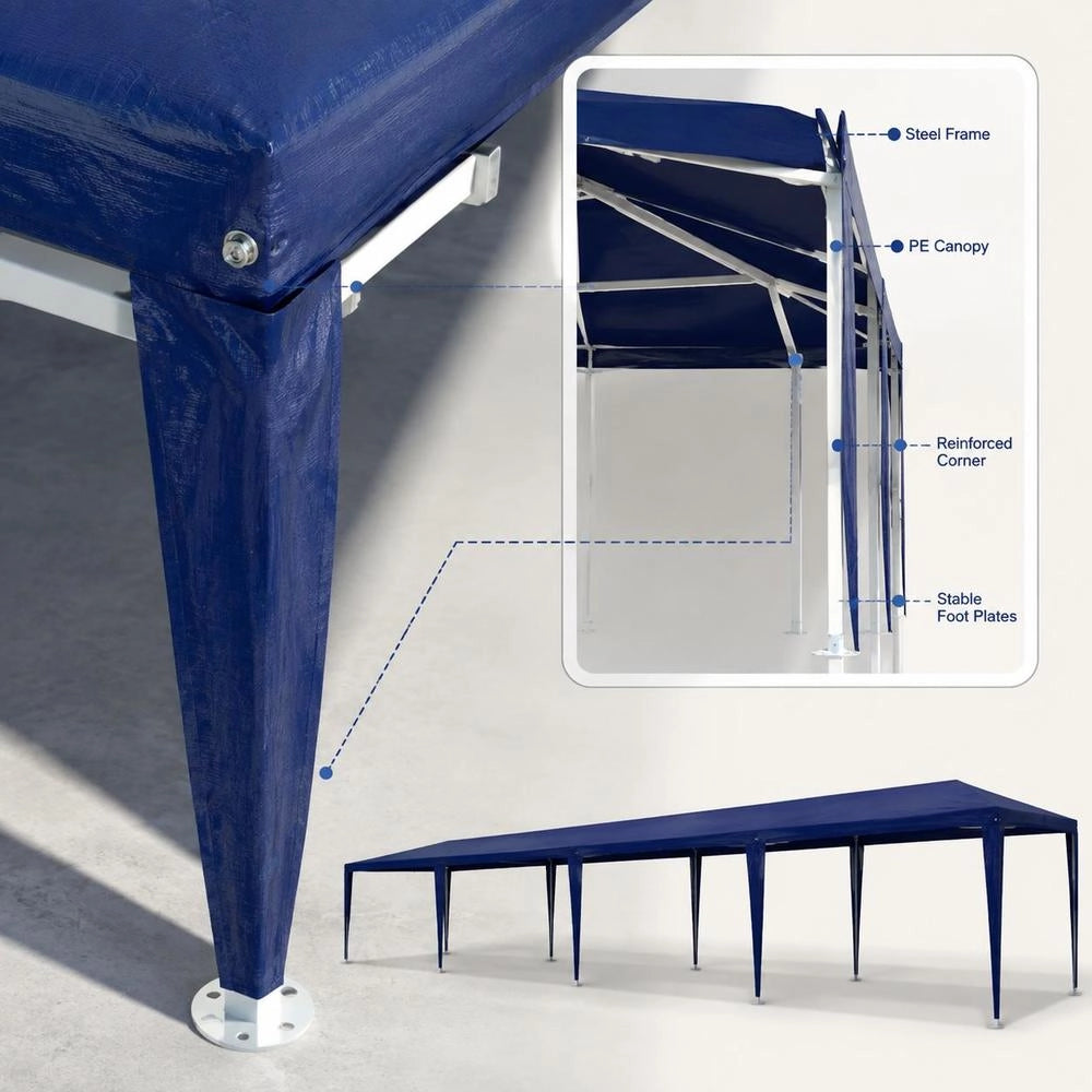 Party Tent 3x12 M PE Blue