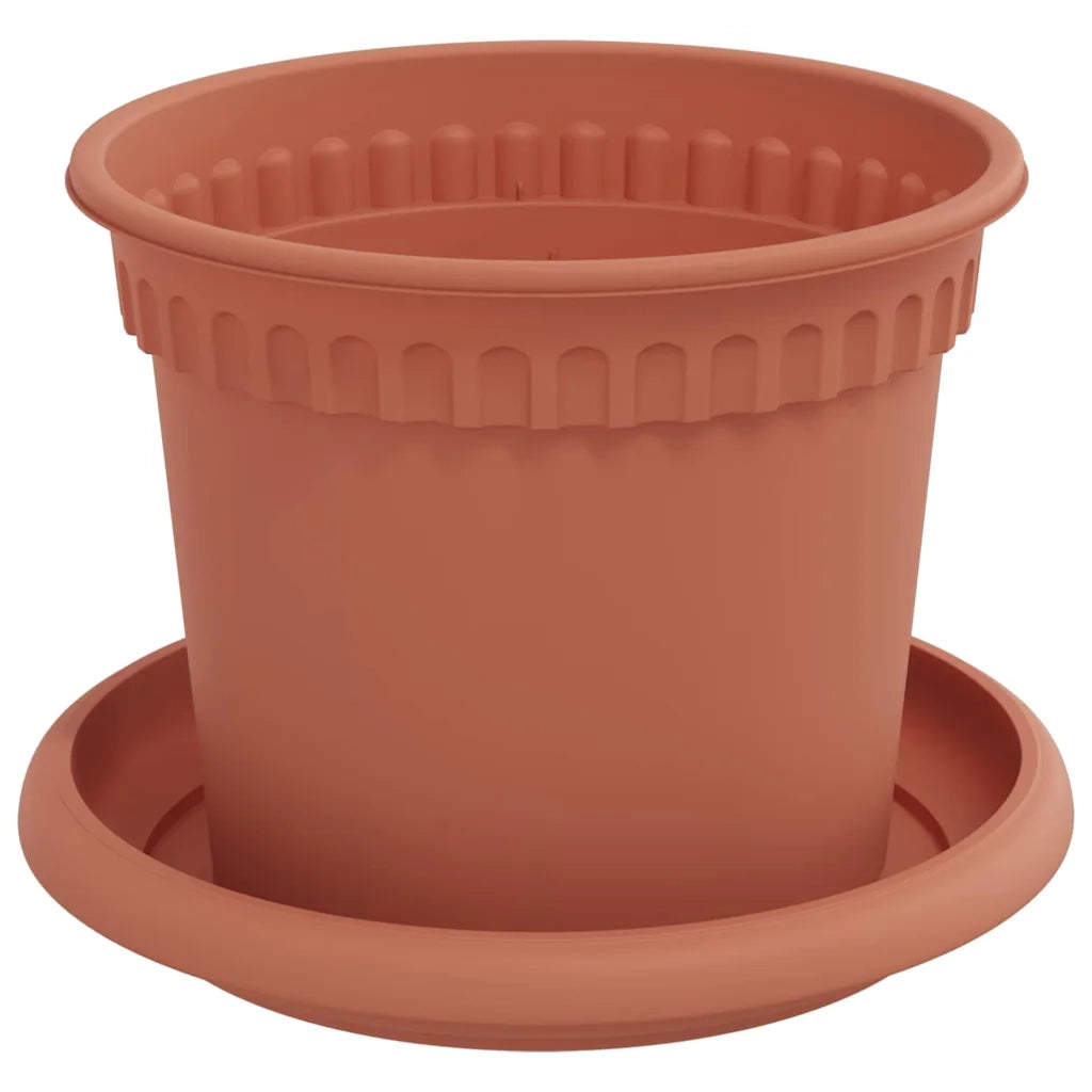 Vasi per Piante 24 pcs Rosso Mattone Ø 12,5 x 10 cm Plastica 3403262